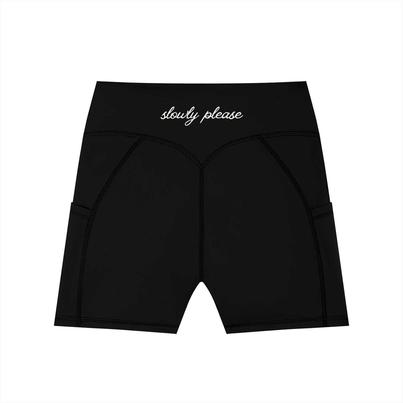Women's High-Waisted Pocket Biker Shorts - Spls Fitness