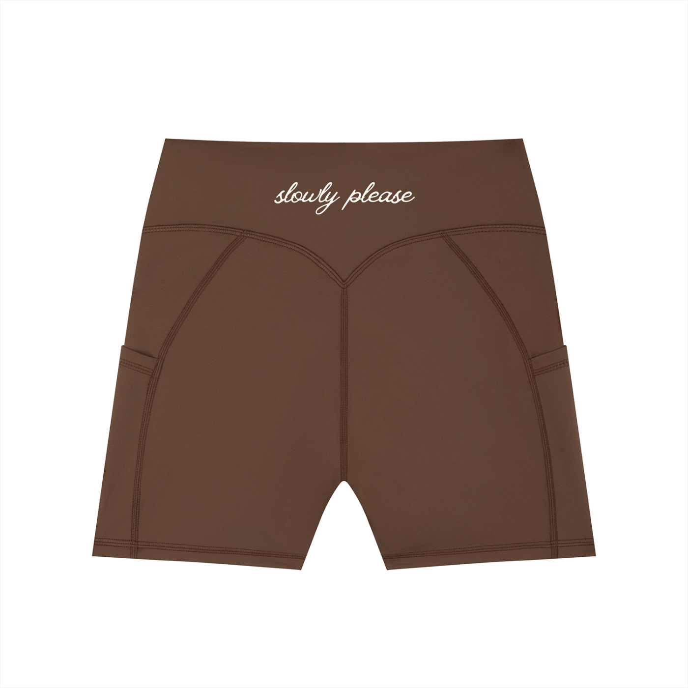 Women's High-Waisted Pocket Biker Shorts - Spls Fitness