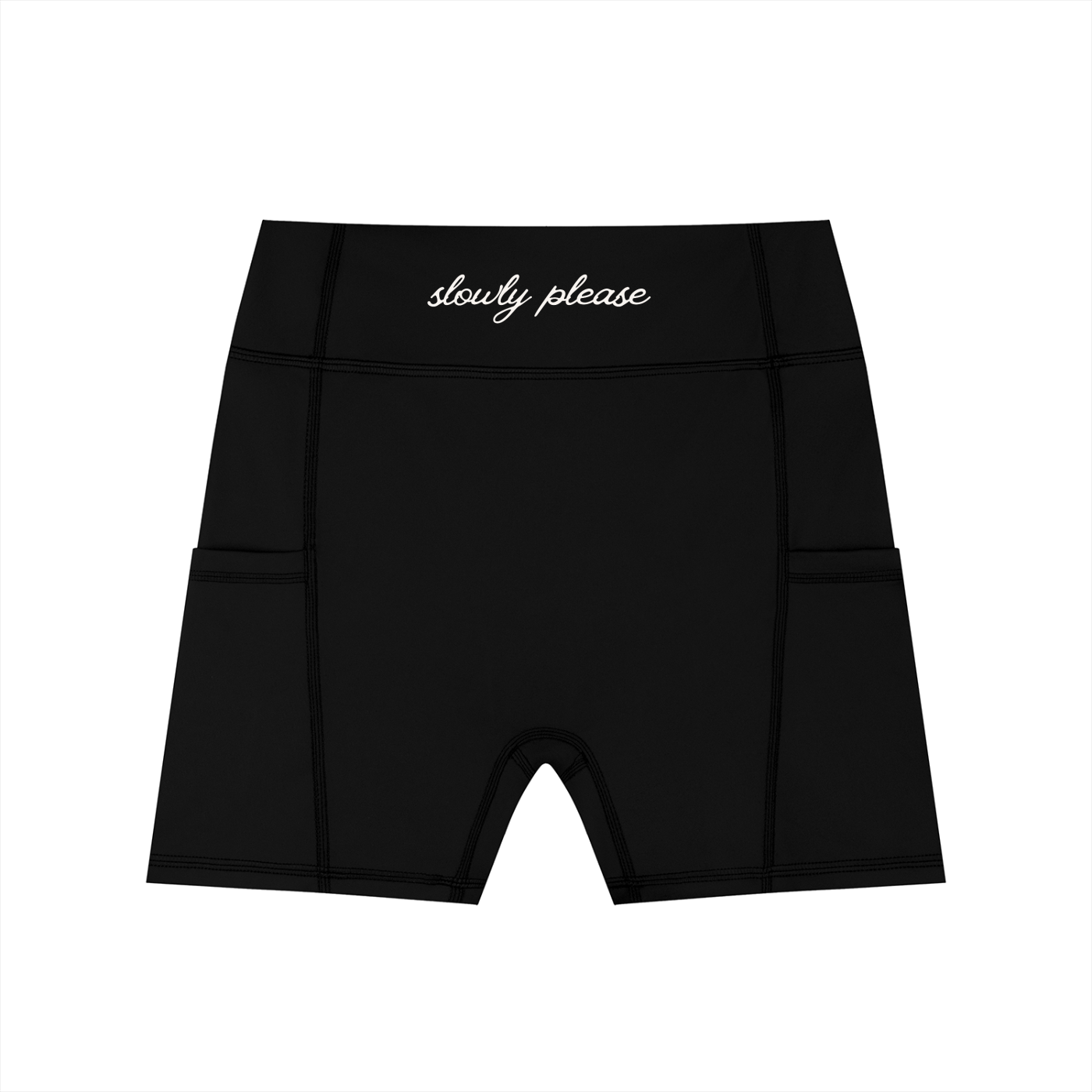 Women's High-Waisted Pocket Biker Shorts - Spls Fitness